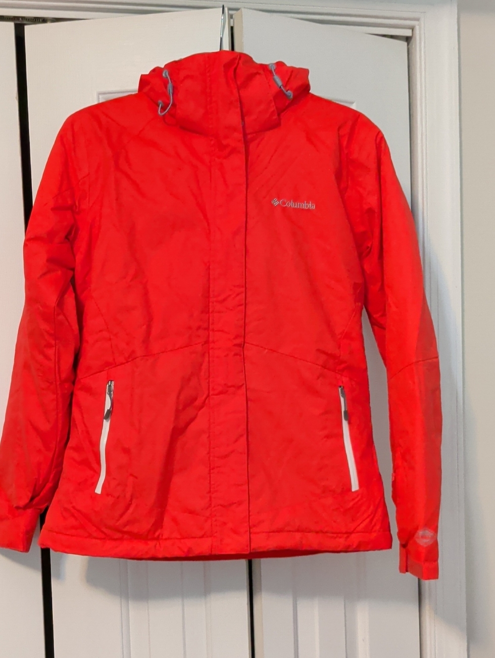 Columbia Women's Bright Red Waterproof Hooded Ski Jacket